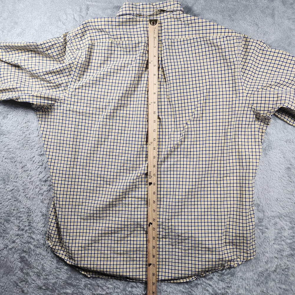 Ralph Lauren Shirt Mens 2XL XXL Yellow Blue Check Long Sleeve Button Down Cotton - Picture 11 of 13
